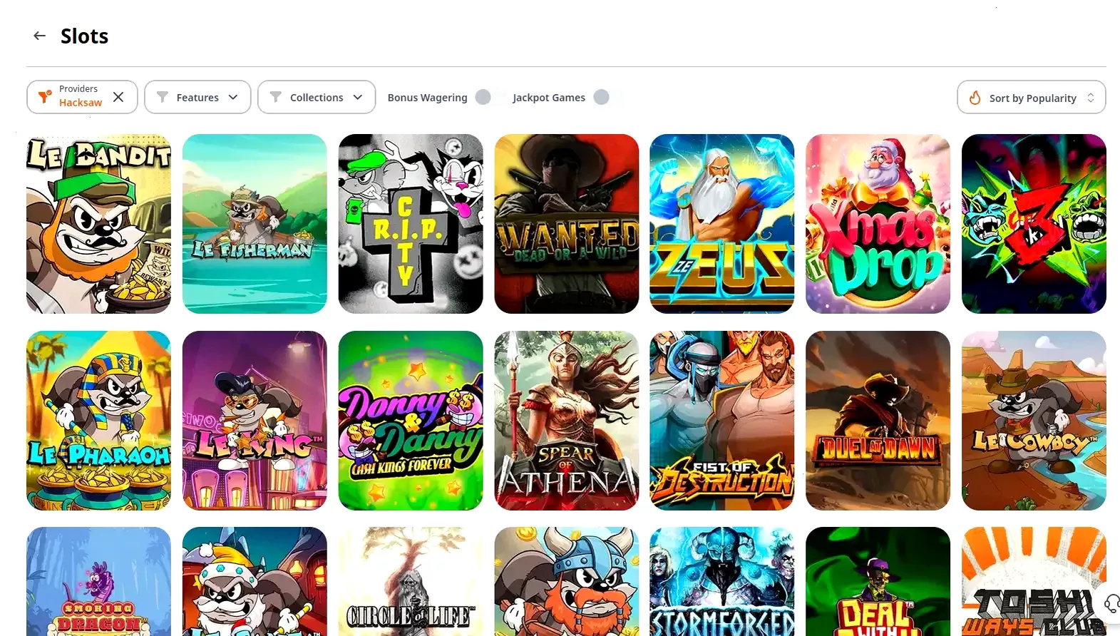 Игровой интерфейс онлайн казино Р7